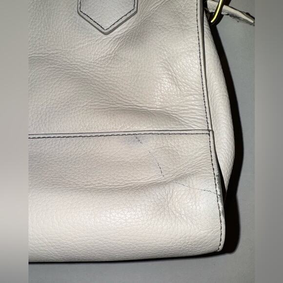 Fossil Leather Crossbody / Trinity / Cream/Ivory/White / vintage / Authentic - Picture 10 of 12